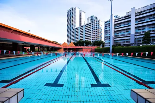 Competition pool at Ang Mo Kio Swimming Complex