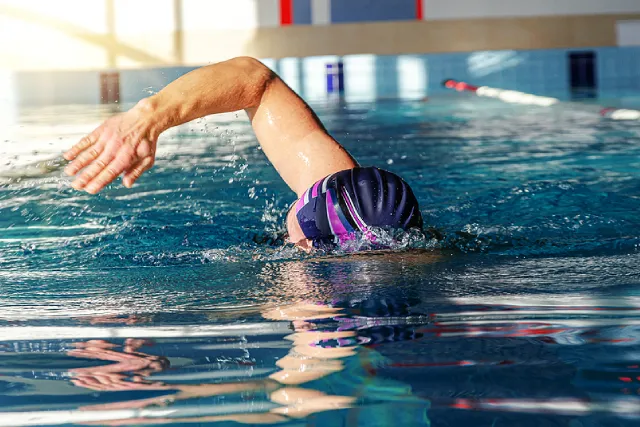 Swimmer doing the freestyle stroke